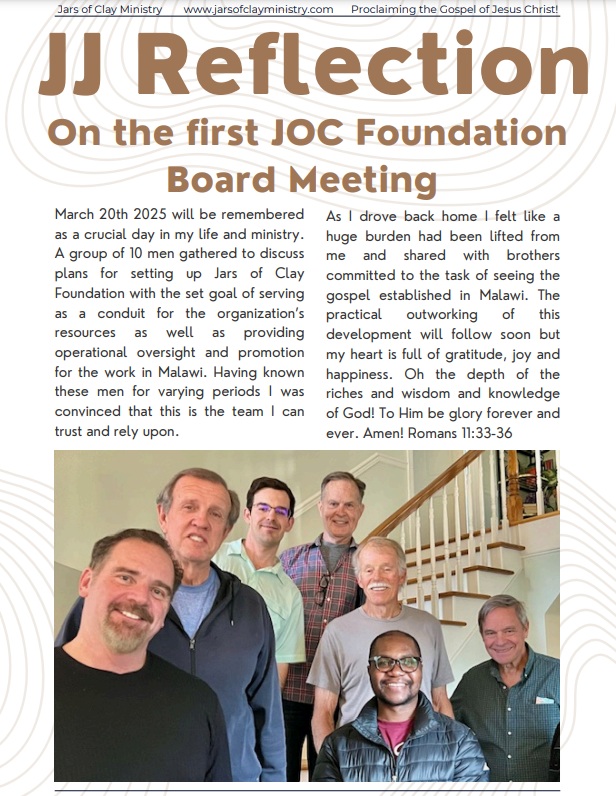 JOC Board Meeting Reflection